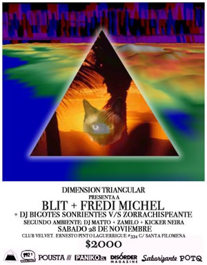 Fiesta Dimensión Triangular Dimension Triangular Fredi Michel Blit FLYER Fiesta Dimensión Triangular