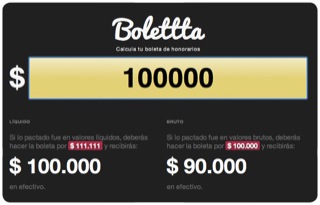 Bolettta, un sitio para calcular tu boleta de honorarios 7