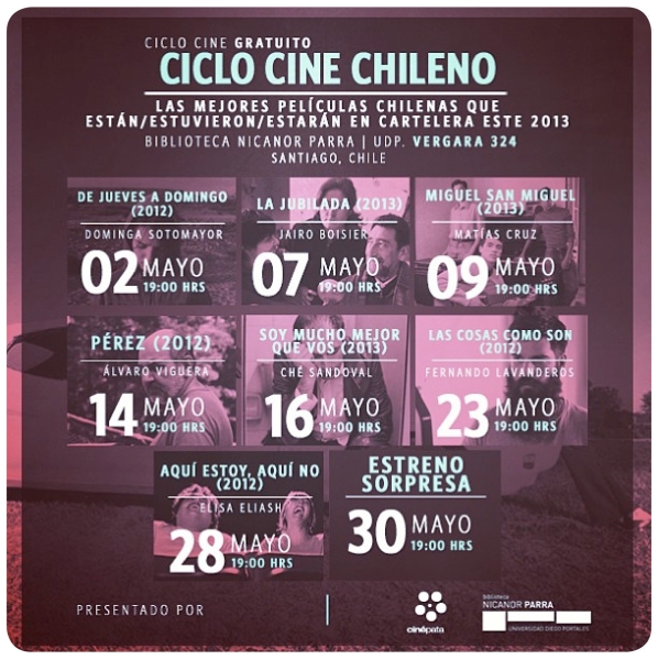 Ciclo de Cine Chileno Joven gratis en la Biblioteca Nicanor Parra 4