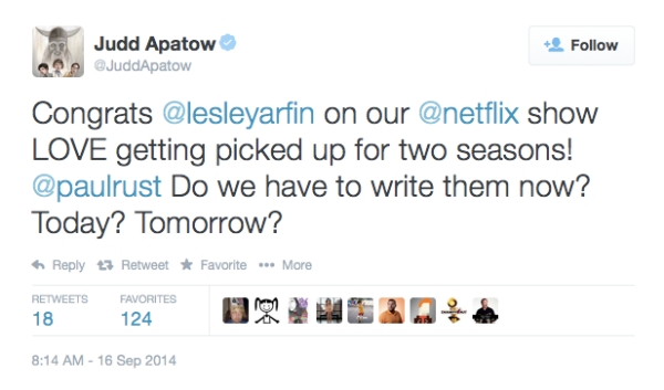 LOVE, la serie que Judd Apatow hará para Netflix 5