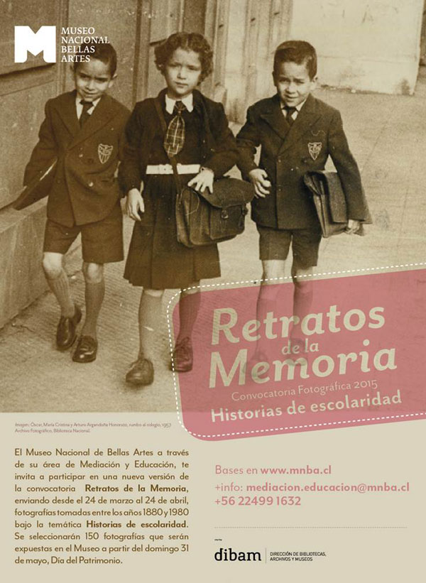 Convocatoria: Retratos de la memoria, Historias de escolaridad en el Museo de Bellas Artes 3