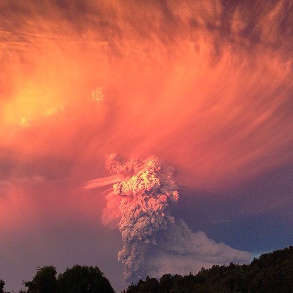 La inesperada erupción del volcán Calbuco 1