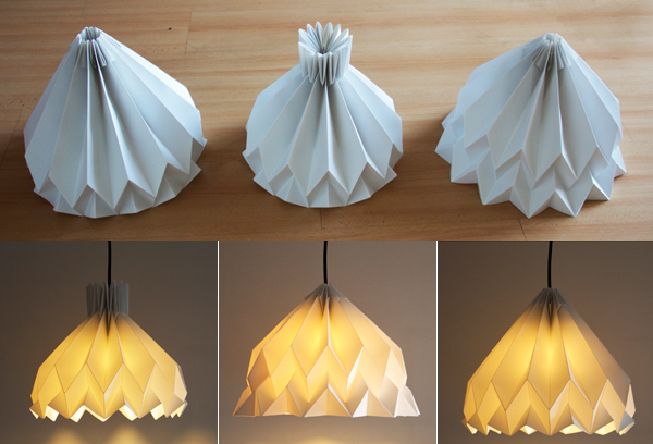 Diseño: las lámparas origami de Moshi Moshi 5