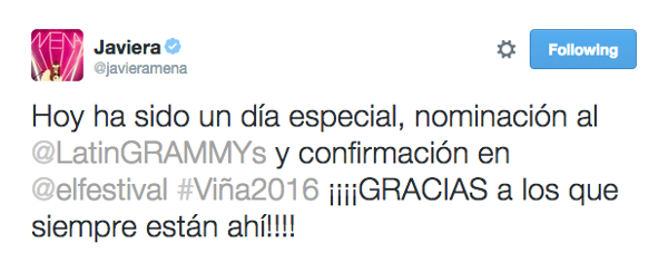Javiera Mena confirmada para el Festival de Viña 2016 y nominada al Grammy Latino 6