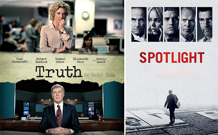 El periodismo investigativo de Truth y Spotlight, dos películas imperdibles de la temporada de premios 2