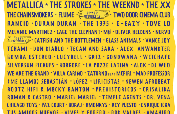 The Strokes y Metallica en el cartel de Lollapalooza Chile 2017 1