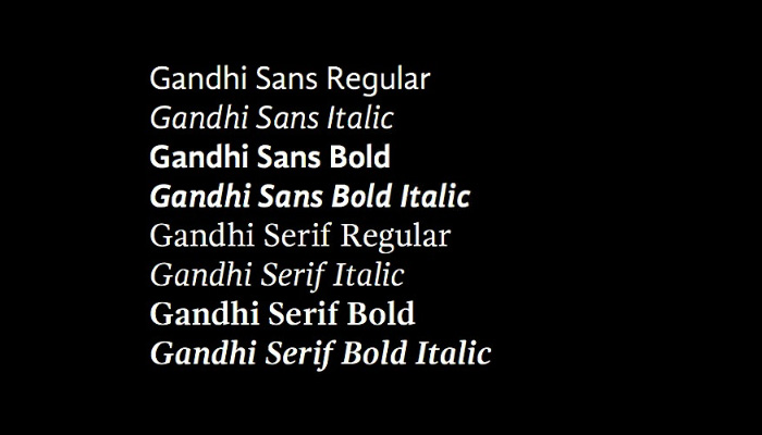 Tipografía Gandhi