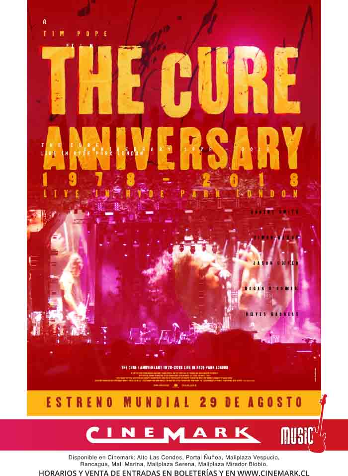 Función única de The Cure: Anniversary Live in Hyde Park en Cinemark 1