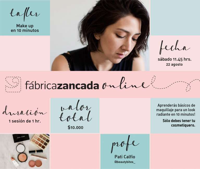 Taller de maquillaje "Make up en 10 minutos" en Fábrica Zancada Online 2