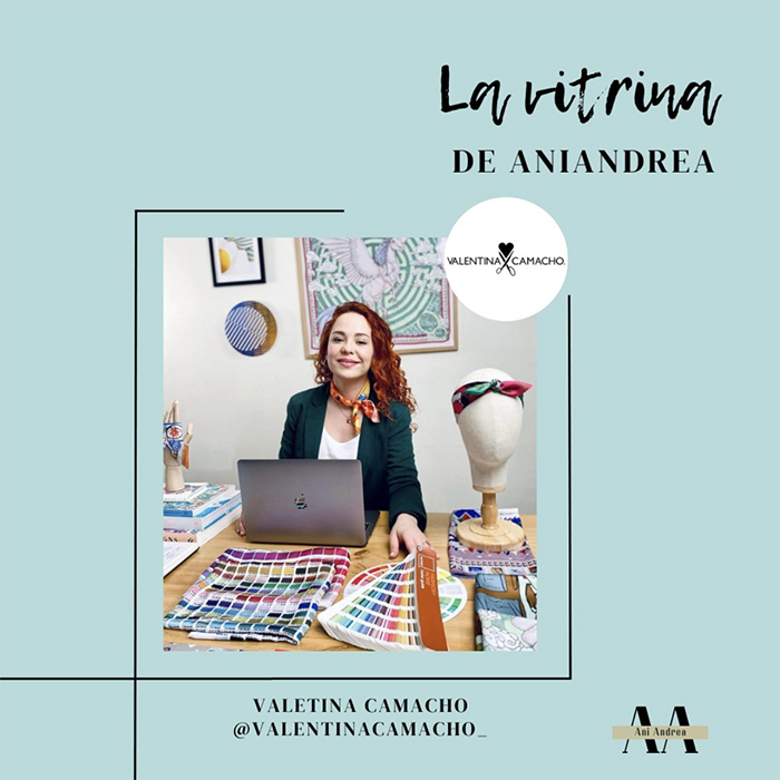 Los pañuelos de Valentina Camacho en la vitrina de Aniandrea 1
