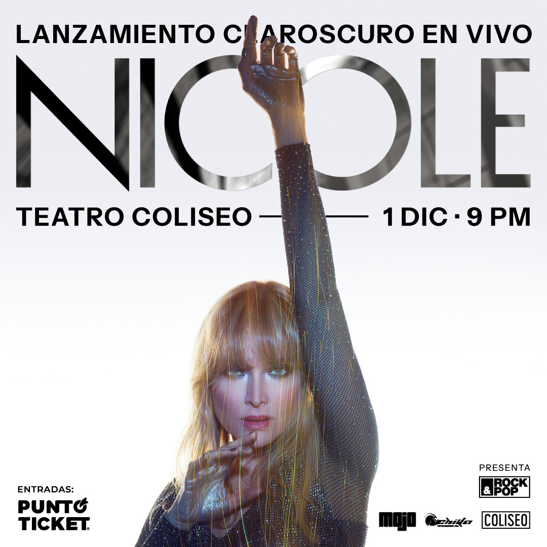 Nicole presenta en concierto su álbum “Claroscuro” en Teatro Coliseo 1