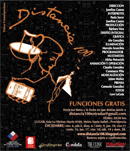 HOY! Teatro gratis en Santiago: Distancia 100 5