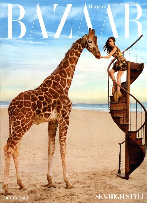 Demi Moore en Bazaar abril 10